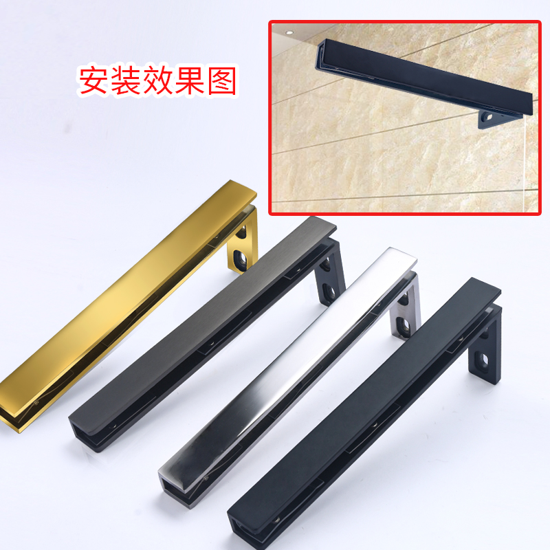 淋浴房无框玻璃固定配件：不锈钢7字拉杆防摆支撑杆，浴室隔断新选择！
