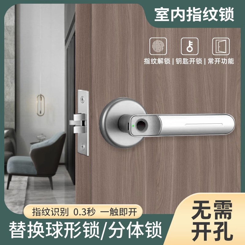 球形锁智能指纹密码锁：卧室安全新守护者，解锁新体验！✨