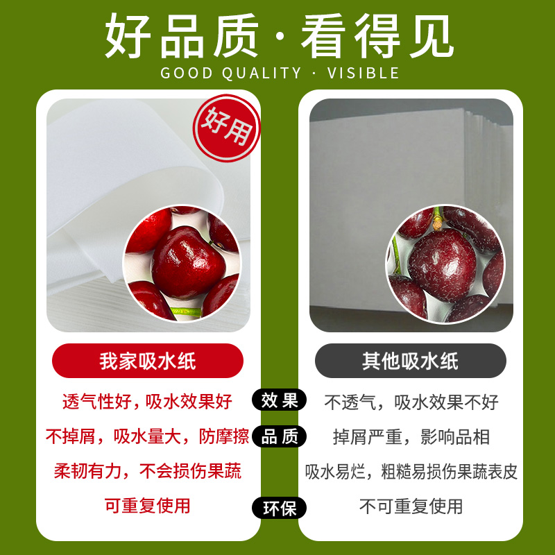 水果保鲜吸水纸：樱桃果蔬的守护神，让生鲜持久如初！