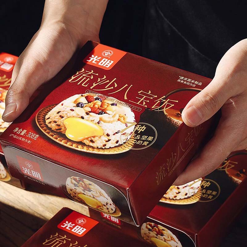 光明八宝饭：传统美味，加热即享，早餐新选择！✨