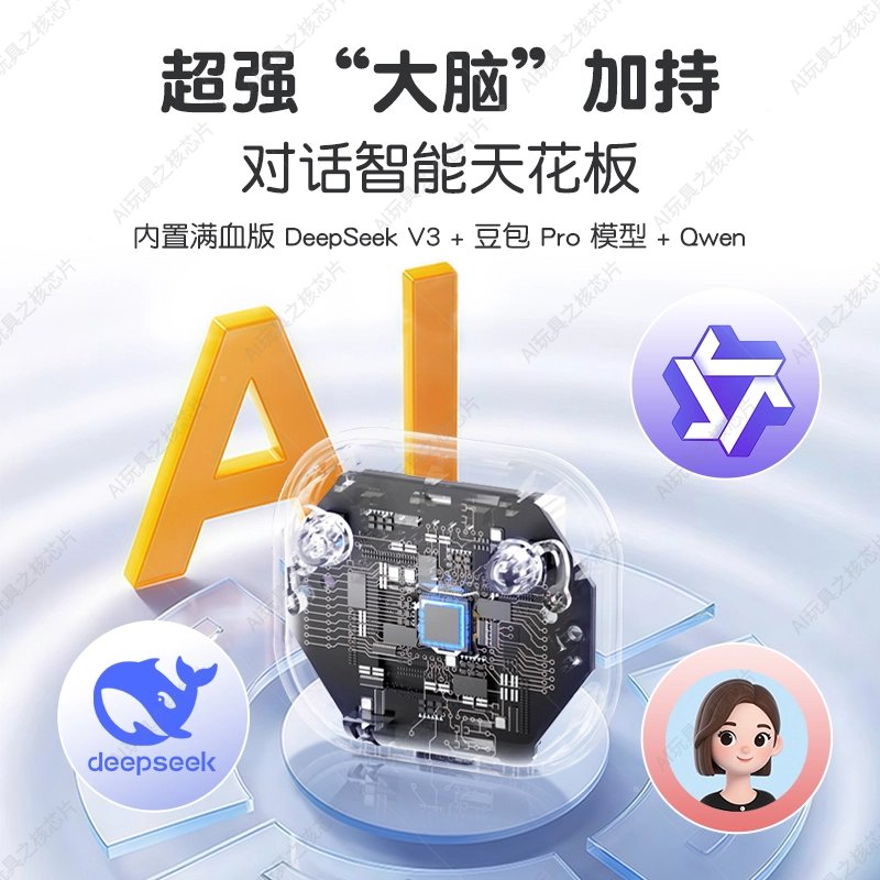 超萌AI聊天助手毛绒兔子，开启智能语音互动新体验！