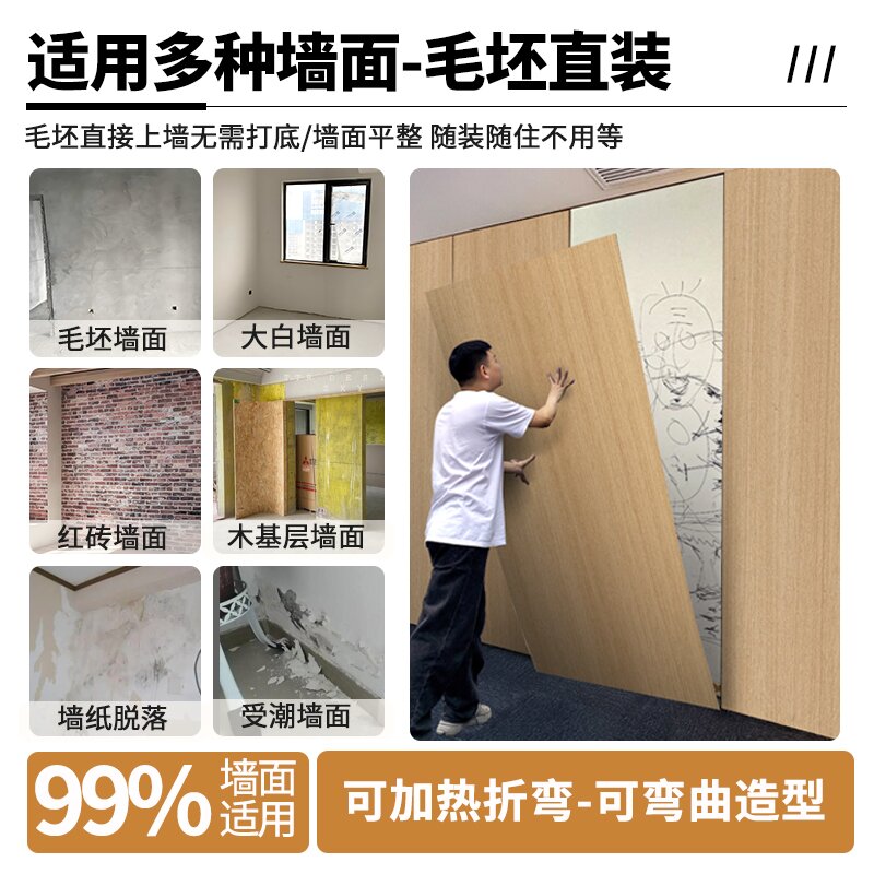 新款客厅木饰面碳晶板护墙板：打造理想家居的美学新选择！