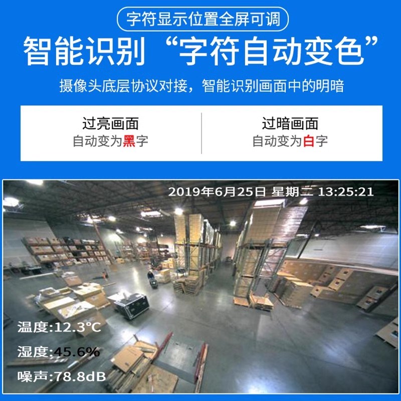 仓库大棚机房监控神器！高清摄像头+温湿度叠加器实时看，这波不冲亏麻了
