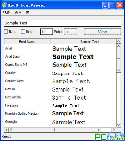 字体预览工具(Moo0 Fontviewer)1.06