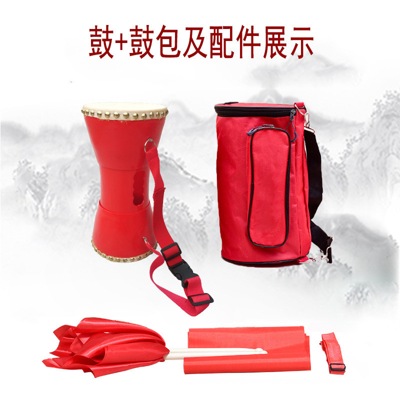16cm手拍鼓：可伸缩胸鼓新玩法，牛皮细腰鼓引领广场舞潮流！