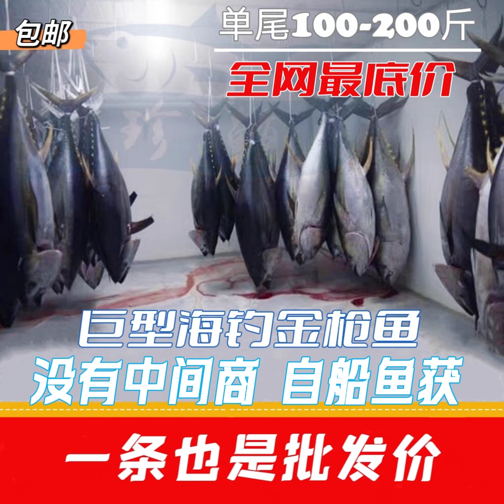 100斤礼活动海钓大蓝旗金枪鱼：新鲜苏马黑吞拿刺身，入口即化的奢华享受！