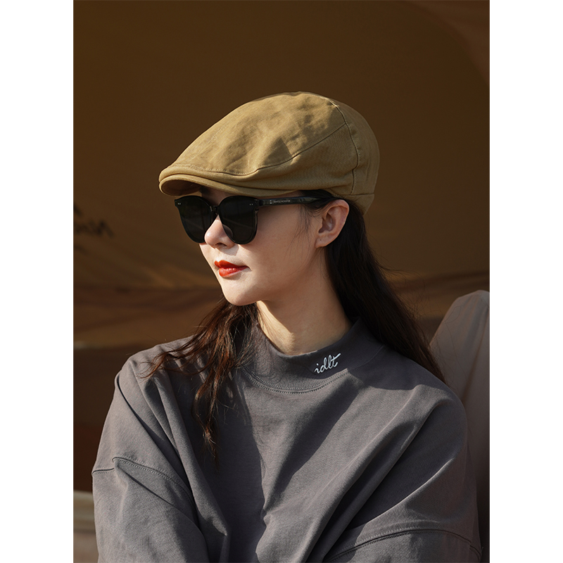 前进帽小头围日系反戴贝雷女夏季百搭画家帽复古男报童帽，夏日必备！