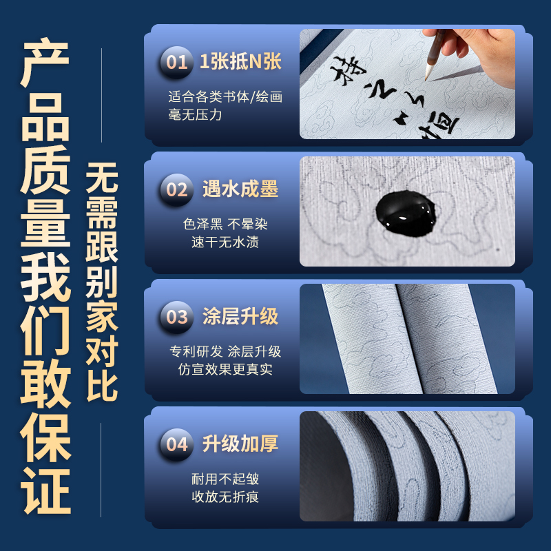 毛笔字水写布：小学生练书法必备神器，速干高效，练字更轻松！