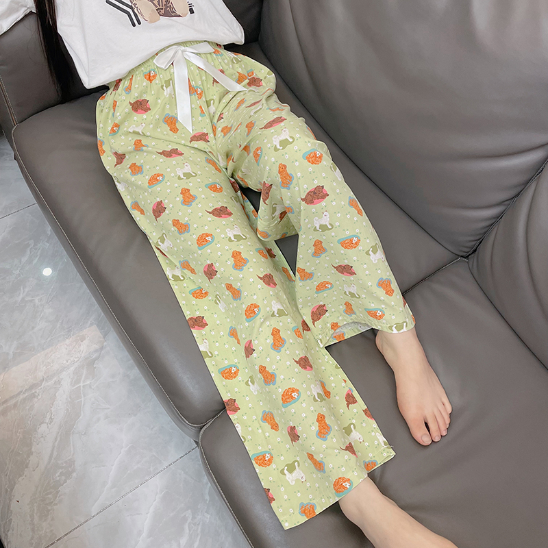 夏日甜美新宠：蝴蝶结印花睡裤，内外皆宜的少女心必备单品！