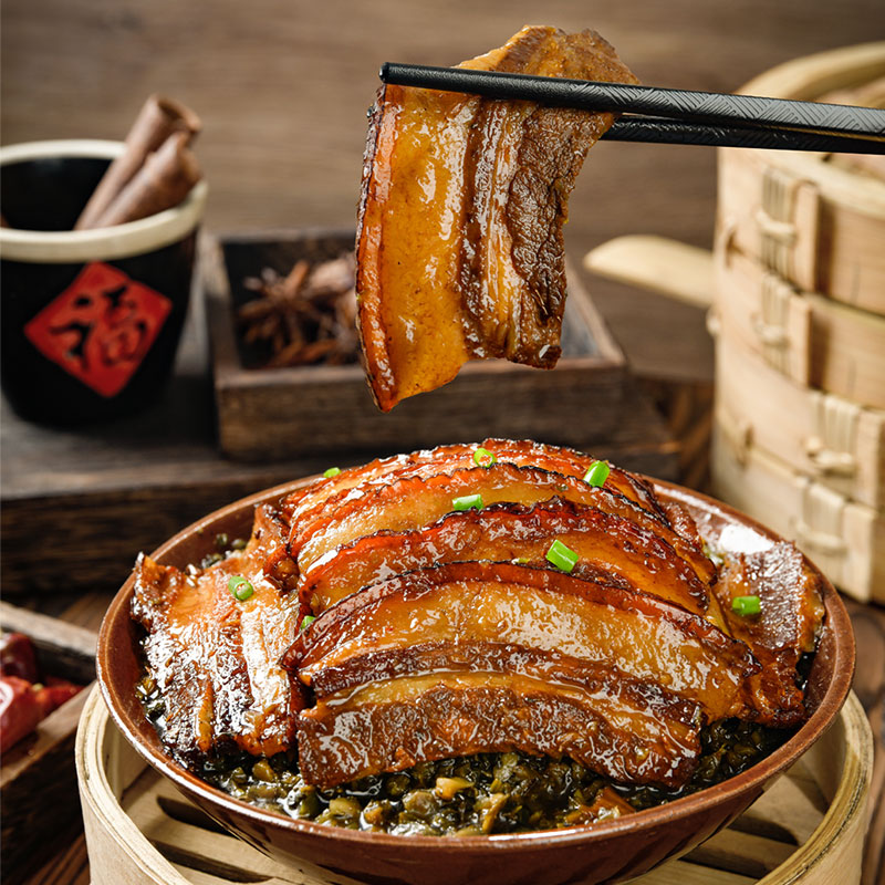 正宗梅干菜扣肉：懒人必备，加热即食的美味下饭菜！
