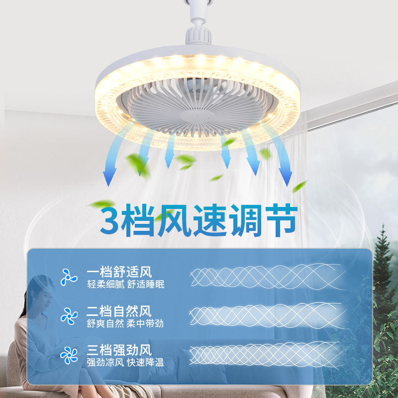卧室厨房必备！e27螺口风扇灯真的太香了！这波不冲亏麻了