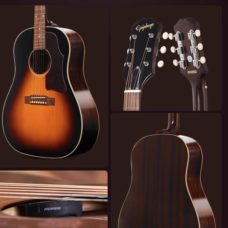 Epiphone J-200 EC Studio Parlor：民谣音乐人的新宠，音色与颜值的双重享受！