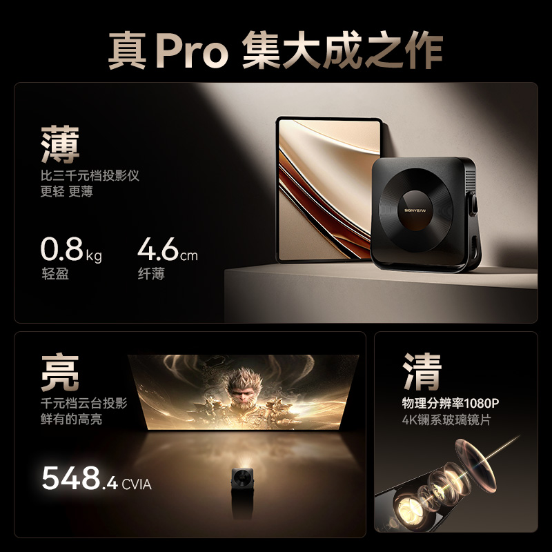 希影S2 Pro投影仪：政府补贴立减15%，超薄高清家用新宠！