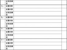 证据目录(参考样式)