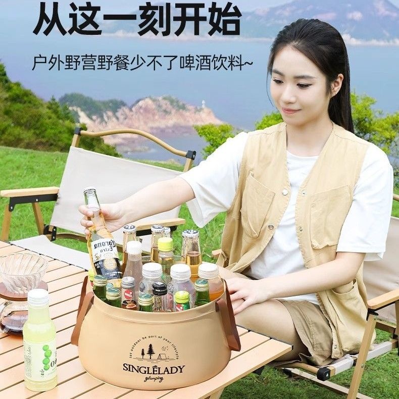 户外野营必备神器！便携可折叠水果洗菜盆，旅行酒店洗衣打水一盆搞定！