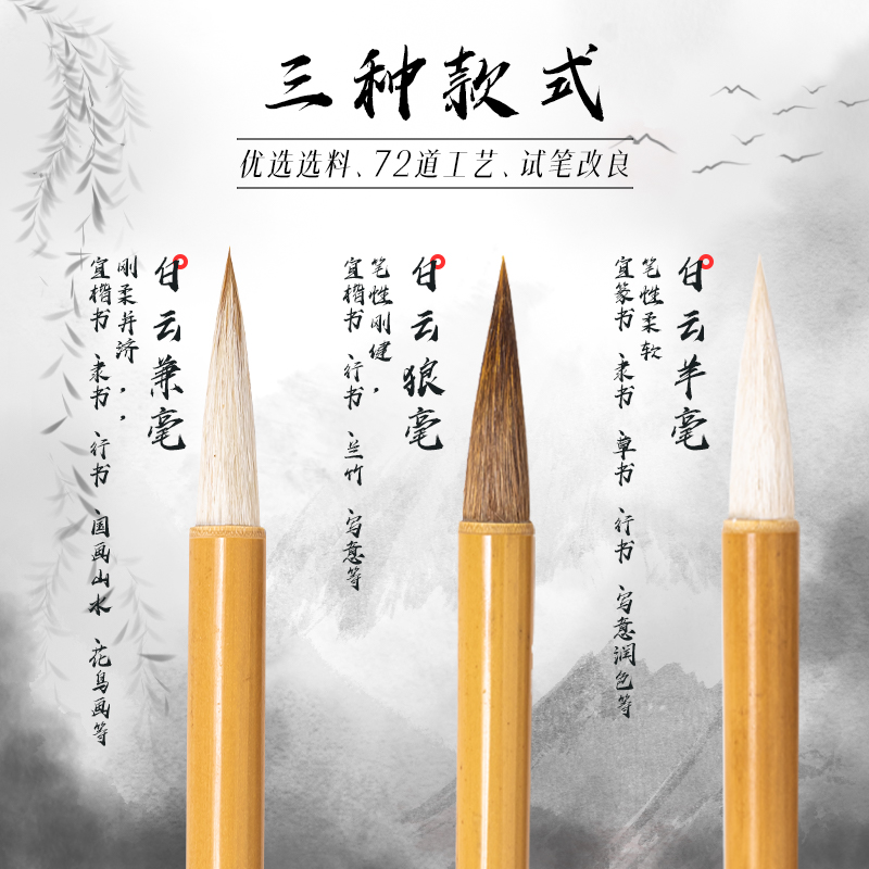 大号四叉双头画胡须浓密笔：男人味十足的造型神器！