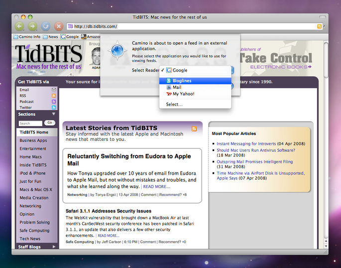 Mozilla Camino2.1