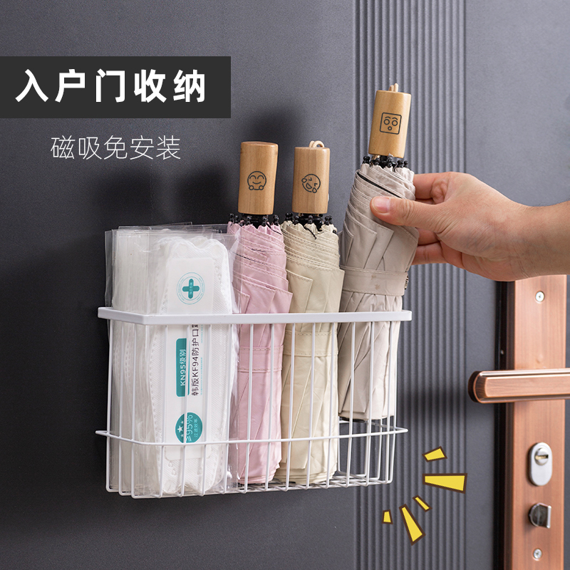 入户门神器大揭秘：磁吸口罩收纳盒+雨伞架，家居必备好物！