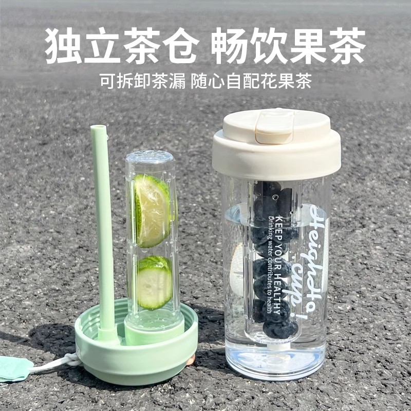 夏日必备！水杯女高颜值耐高温吸管杯，办公室咖啡神器