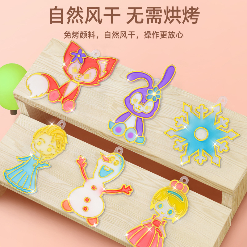 六一儿童节免烤胶画DIY玩具：给孩子的水晶城堡和恐龙惊喜！