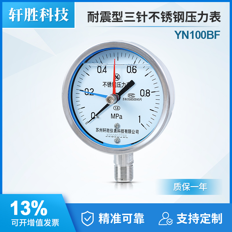 Y100三针耐震压力表：工业神器，精准控压的秘密武器！