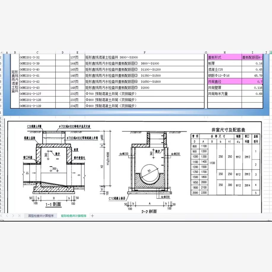 一键自动计算检查井工程量，2024预算审核神器，好用到尖叫！️