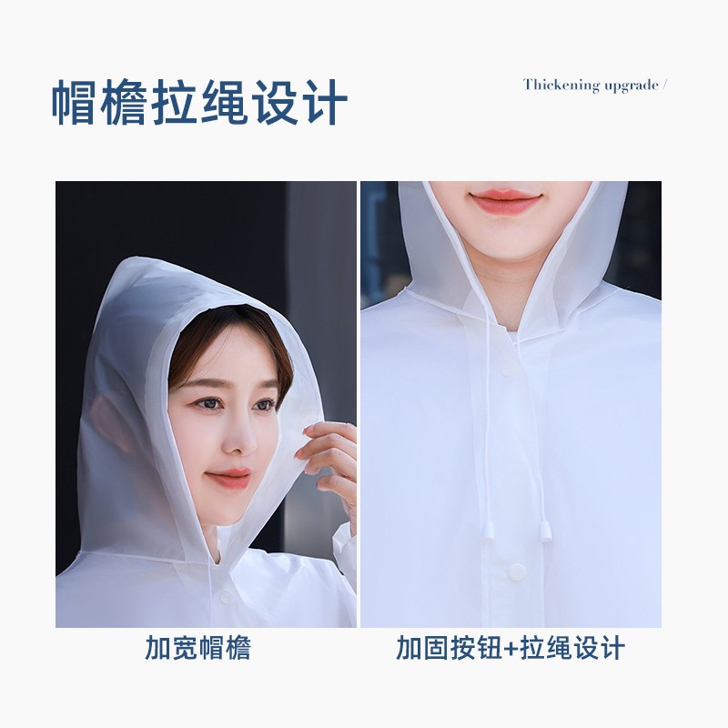 一次性雨衣成人男女儿童透明连体防护塑料加厚雨披长款轻薄雨衣装：雨天出行必备神器！