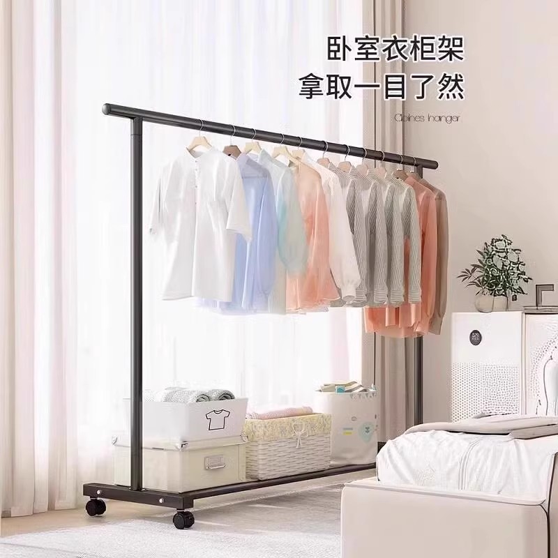 奶油风落地衣架：卧室阳台全能王，轻松变身家居网红！✨