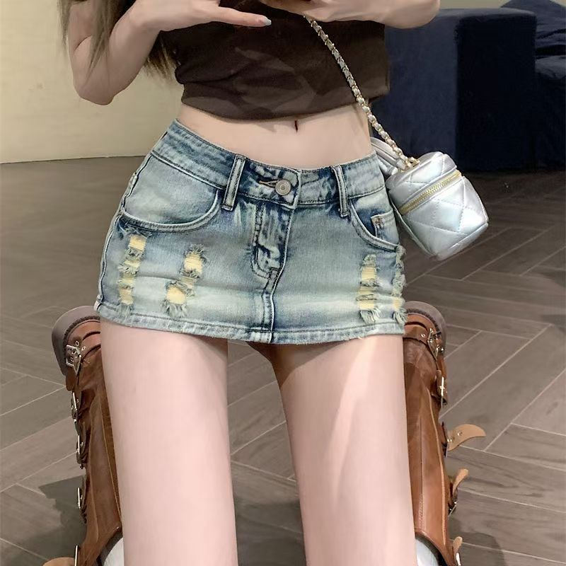 辣妹必备！A字牛仔短裙：夏日复古风情，让你成为街头最靓的仔！