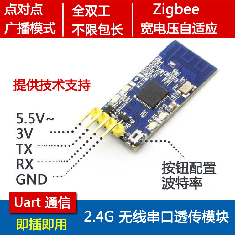 2.4G Zigbee无线串口模块CC2530：点对点TTL数据透传，开启智能家居新纪元！