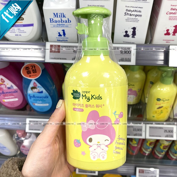 韩国代购GREEN FINGER绿手指my kids儿童宝宝温和保湿沐浴露：给宝贝最温柔的呵护！