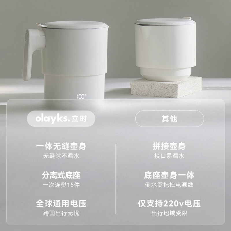 便携式折叠烧水壶：出差旅行必备神器，随时随地喝热水！