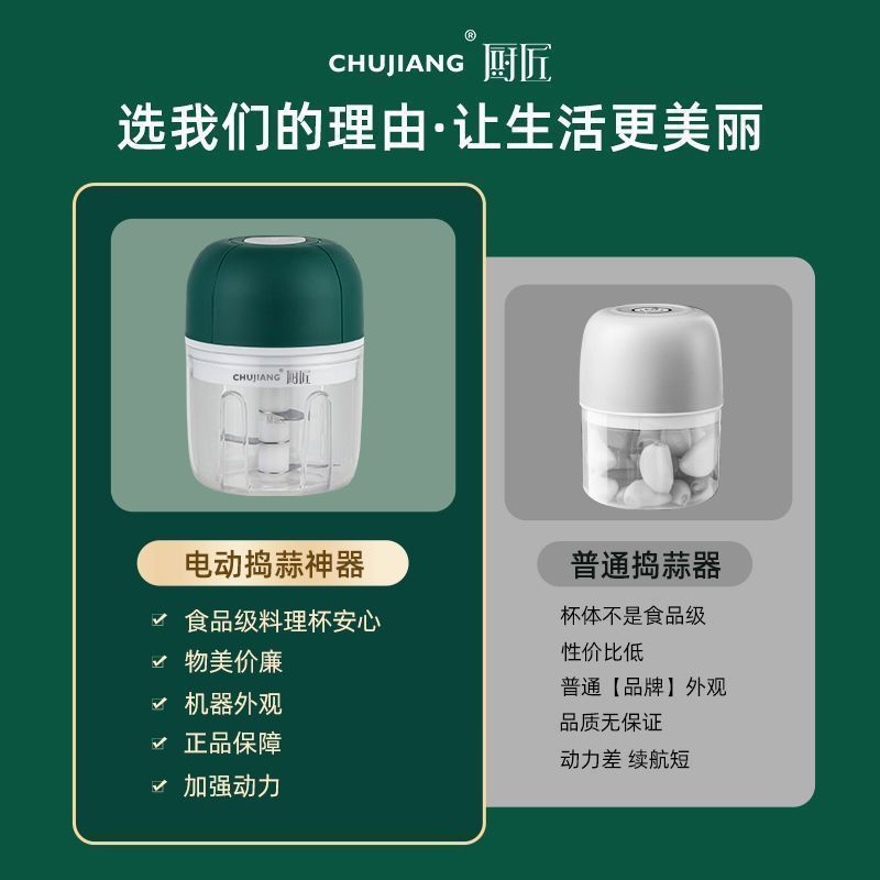 麦鲜生Maxceysen多功能无线电动切菜机：厨房神器，轻松搞定一切食材！