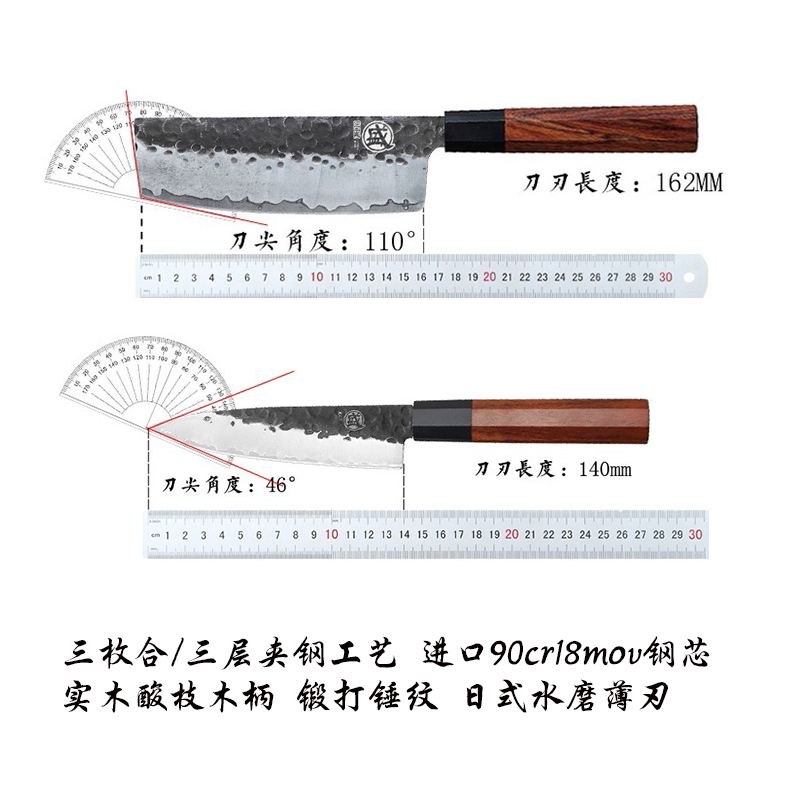 【自营】三本盛日本菜刀具套装：解锁厨房新手的料理梦想，小主厨必备神器！