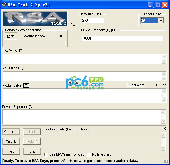 RSA算法辅助工具(RSA-Tool 2)1.7 绿色版