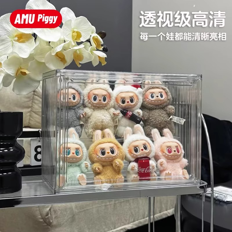 放布娃娃的玩偶收纳神器展示柜，透明柜子展示架，毛绒棉花娃娃置物架大揭秘！