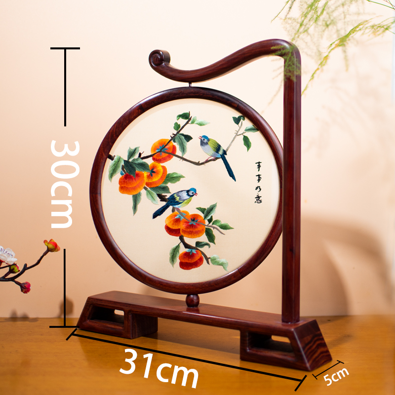 苏绣双面绣屏风摆件：传承千年的东方美学，彰显品味的艺术珍品