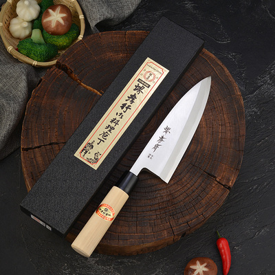 日本进口堺孝行谨制柳刃正夫刺身刀：日料厨刀中的艺术品，鱼生切片刀的终极选择！