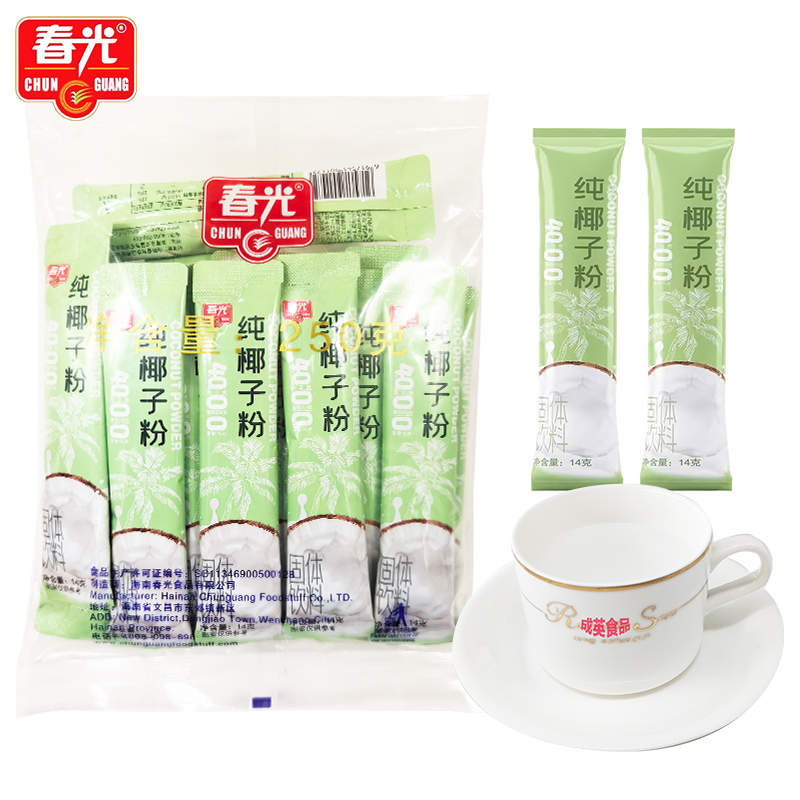 春光纯椰子粉：海南特产出品，即冲即饮，开启你的椰香盛宴！