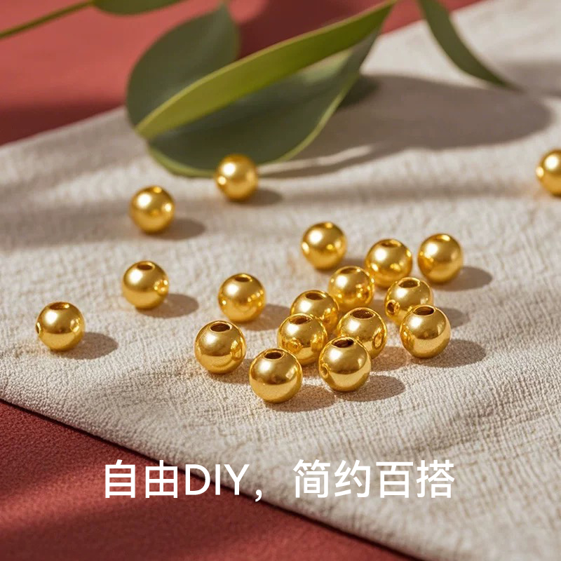 慕壹心珠宝999足金醒狮苹果珠桶珠手串：潮流时尚界的黄金新宠