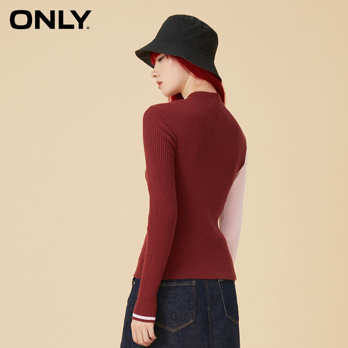 ONLY夏季时尚通勤修身开叉假两件长袖针织衫女 | 今夏最in职场女神必备