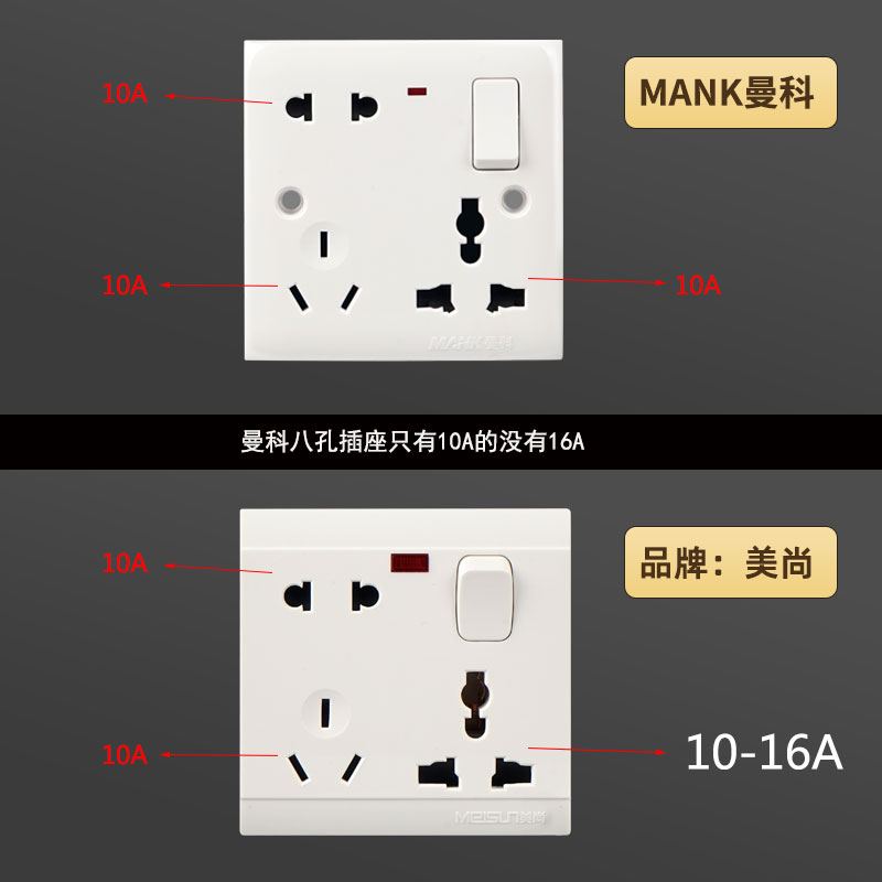 曼科八孔插座面板：家用电器的完美管家，解锁智能生活新方式！