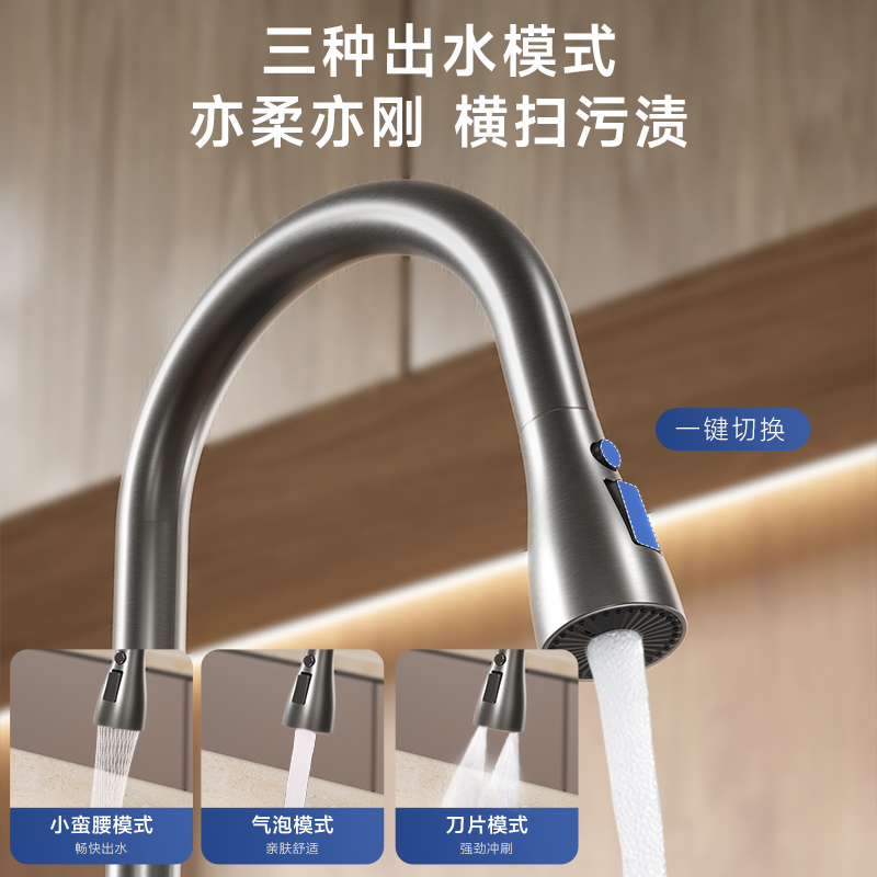白色机械臂万向水龙头：浴室里的智能新宠！✨