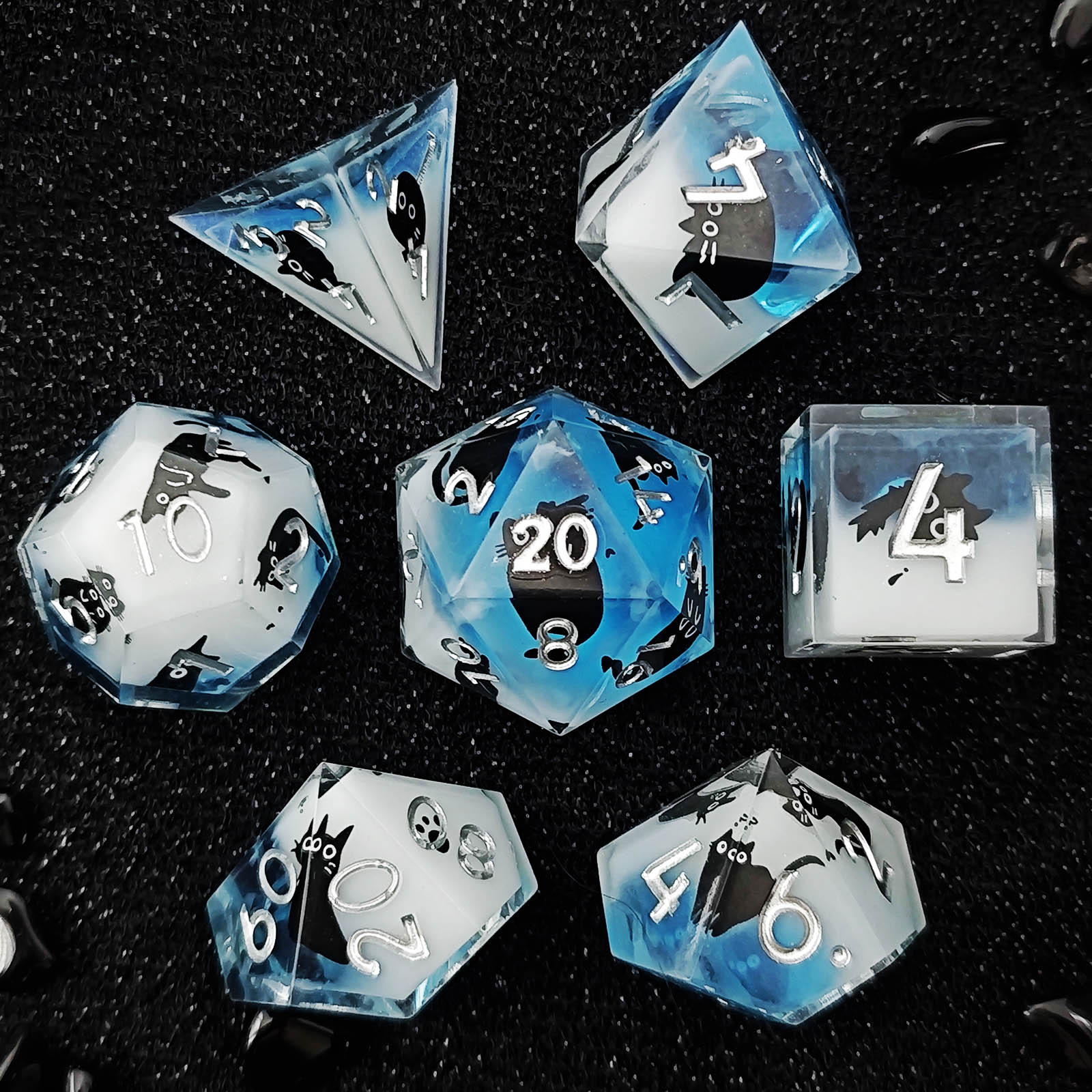 COC跑团骰子骰中骰贴花克苏鲁树脂DND骰子7件套装rpg筛子游戏dice：揭秘神秘骰子的魅力与玩法！