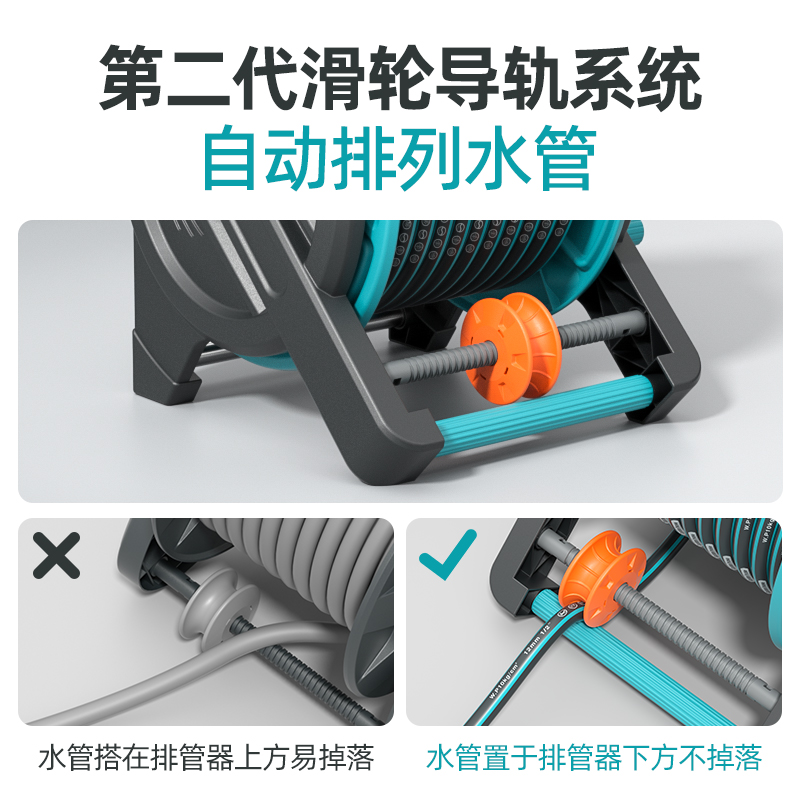 浇水神器大揭秘：铝合金家用洗车水管收纳架20米，园艺浇花水枪新选择！