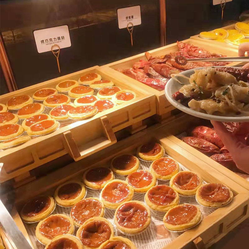 酒店商用自助餐必备神器！炸品台展示架，让你的餐厅瞬间高大上！